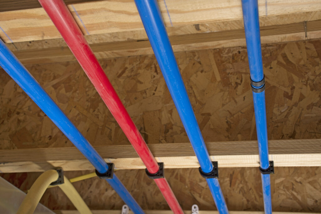 PEX pipes in attic of repipe